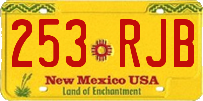 NM license plate 253RJB