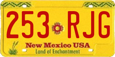 NM license plate 253RJG