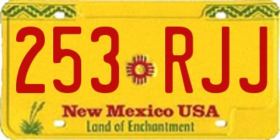 NM license plate 253RJJ