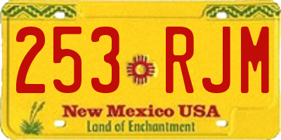 NM license plate 253RJM