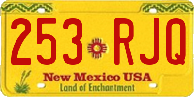 NM license plate 253RJQ