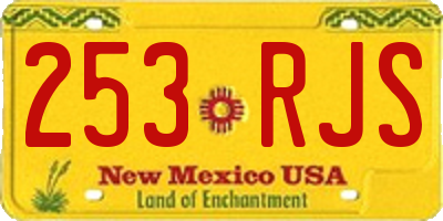 NM license plate 253RJS