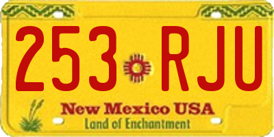 NM license plate 253RJU