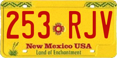 NM license plate 253RJV