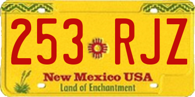 NM license plate 253RJZ