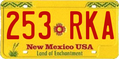 NM license plate 253RKA