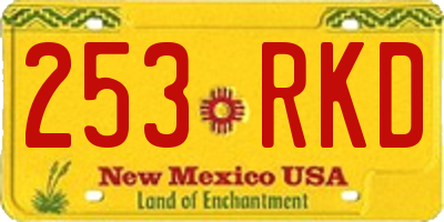 NM license plate 253RKD