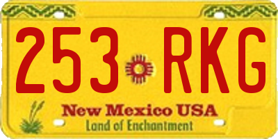 NM license plate 253RKG