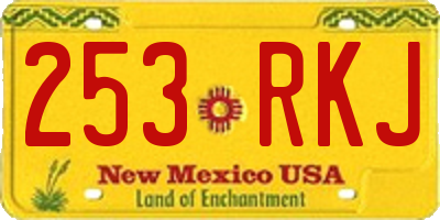NM license plate 253RKJ