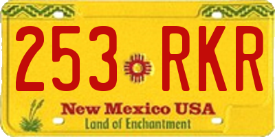 NM license plate 253RKR