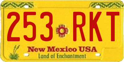 NM license plate 253RKT