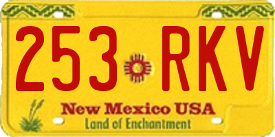 NM license plate 253RKV