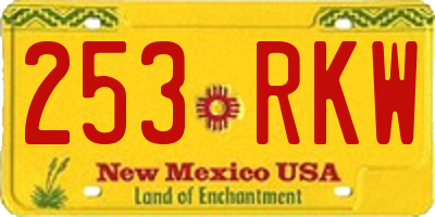 NM license plate 253RKW