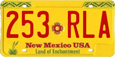 NM license plate 253RLA