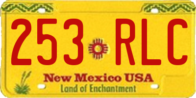NM license plate 253RLC