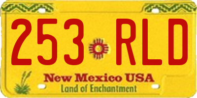 NM license plate 253RLD