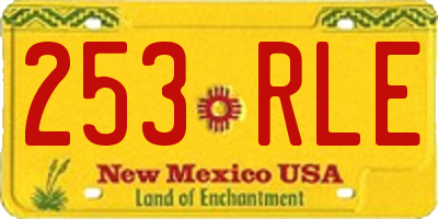NM license plate 253RLE