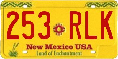 NM license plate 253RLK
