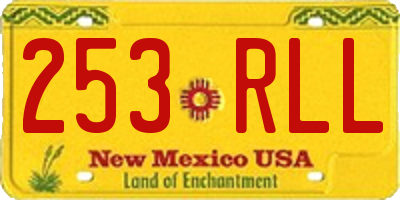 NM license plate 253RLL