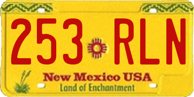 NM license plate 253RLN