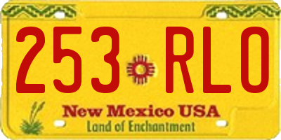 NM license plate 253RLO
