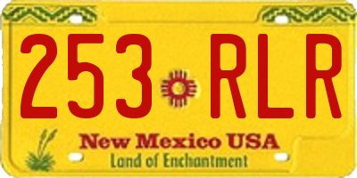 NM license plate 253RLR