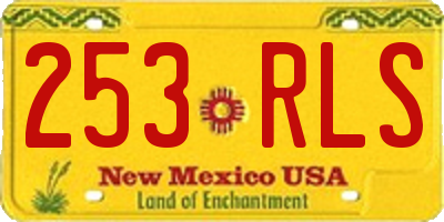 NM license plate 253RLS