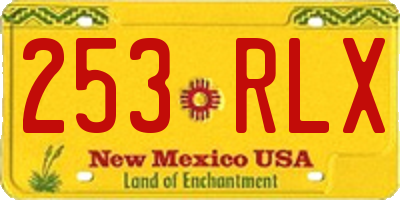 NM license plate 253RLX