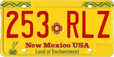 NM license plate 253RLZ