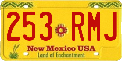 NM license plate 253RMJ