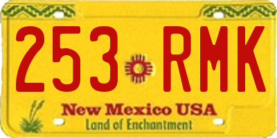 NM license plate 253RMK