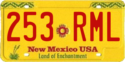 NM license plate 253RML