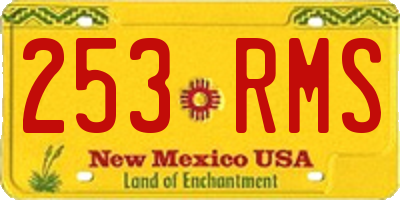 NM license plate 253RMS