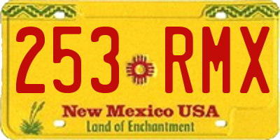 NM license plate 253RMX
