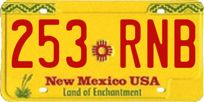 NM license plate 253RNB