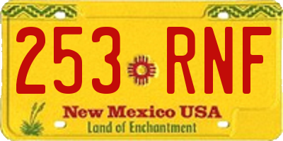 NM license plate 253RNF