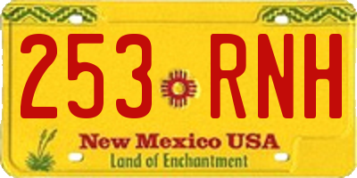 NM license plate 253RNH