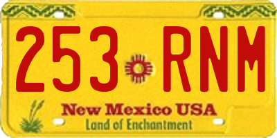 NM license plate 253RNM