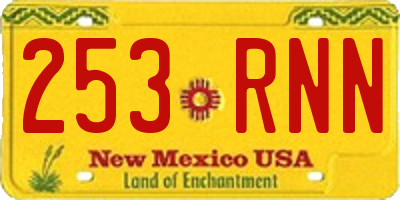 NM license plate 253RNN