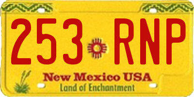 NM license plate 253RNP