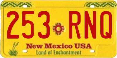 NM license plate 253RNQ