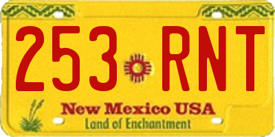 NM license plate 253RNT