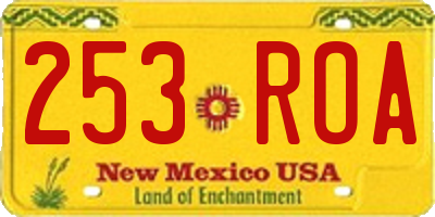 NM license plate 253ROA