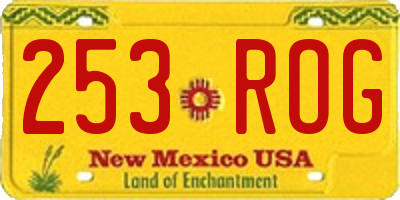 NM license plate 253ROG
