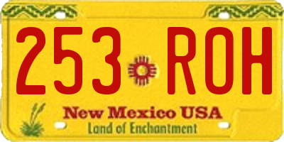 NM license plate 253ROH