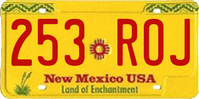NM license plate 253ROJ