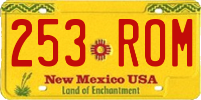 NM license plate 253ROM
