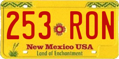 NM license plate 253RON