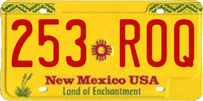 NM license plate 253ROQ