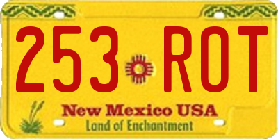 NM license plate 253ROT